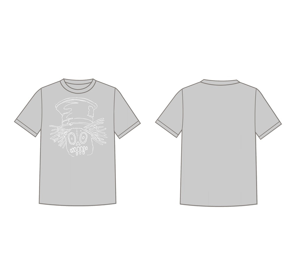 Kortærmet meleret lysegrå t-shirt - BikStok Dukkemand